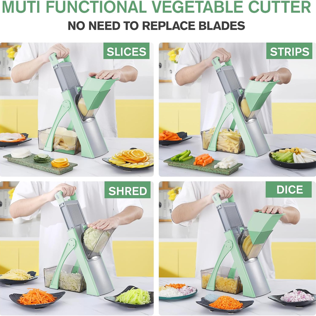 5-in-1 Safe Vegetable Cutter | Fast and Easy Food Prep Tool