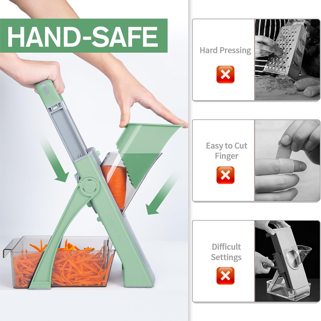 5-in-1 Safe Vegetable Cutter | Fast and Easy Food Prep Tool