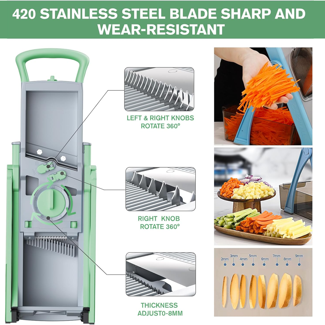5-in-1 Safe Vegetable Cutter | Fast and Easy Food Prep Tool