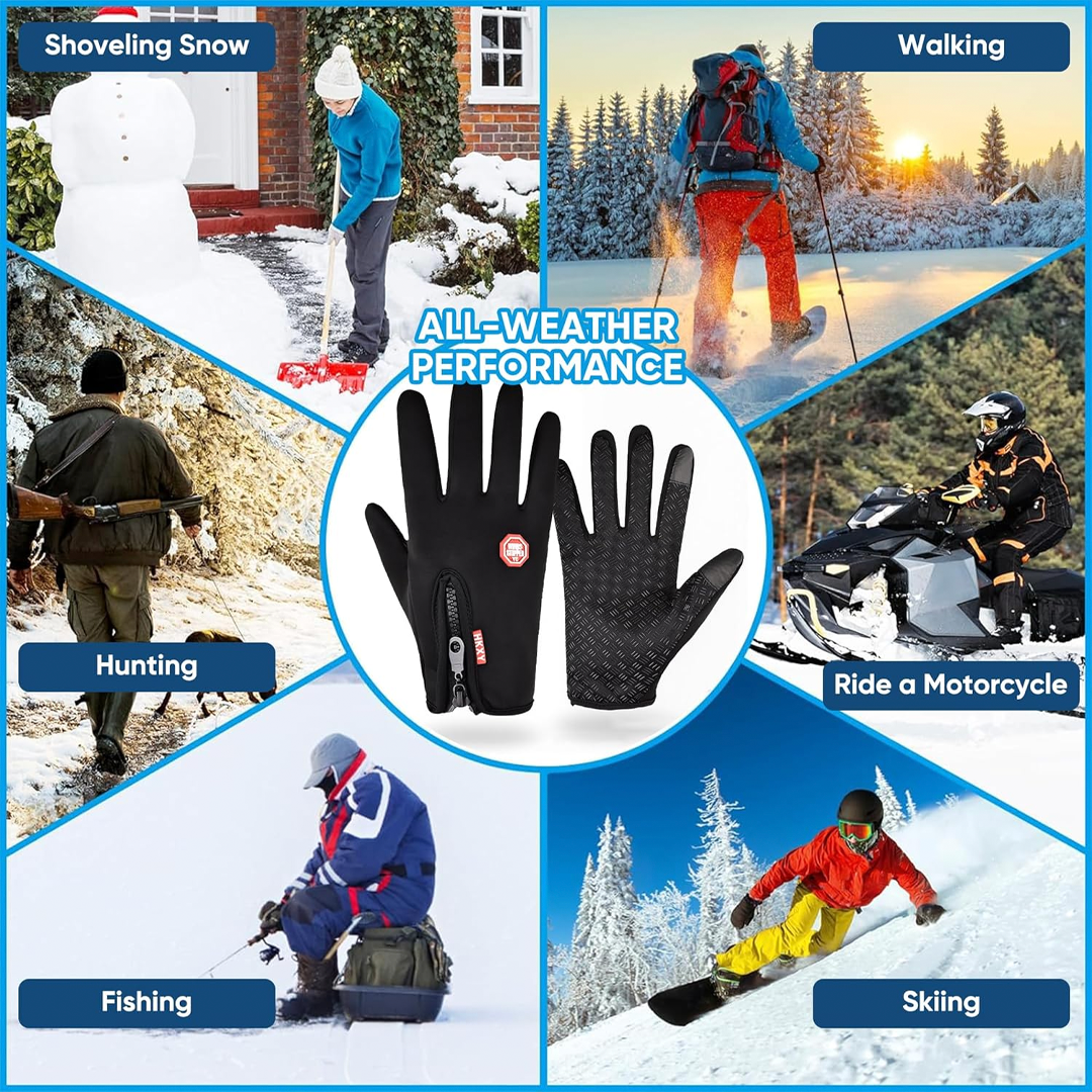 Touchscreen and Waterproof Heated Gloves