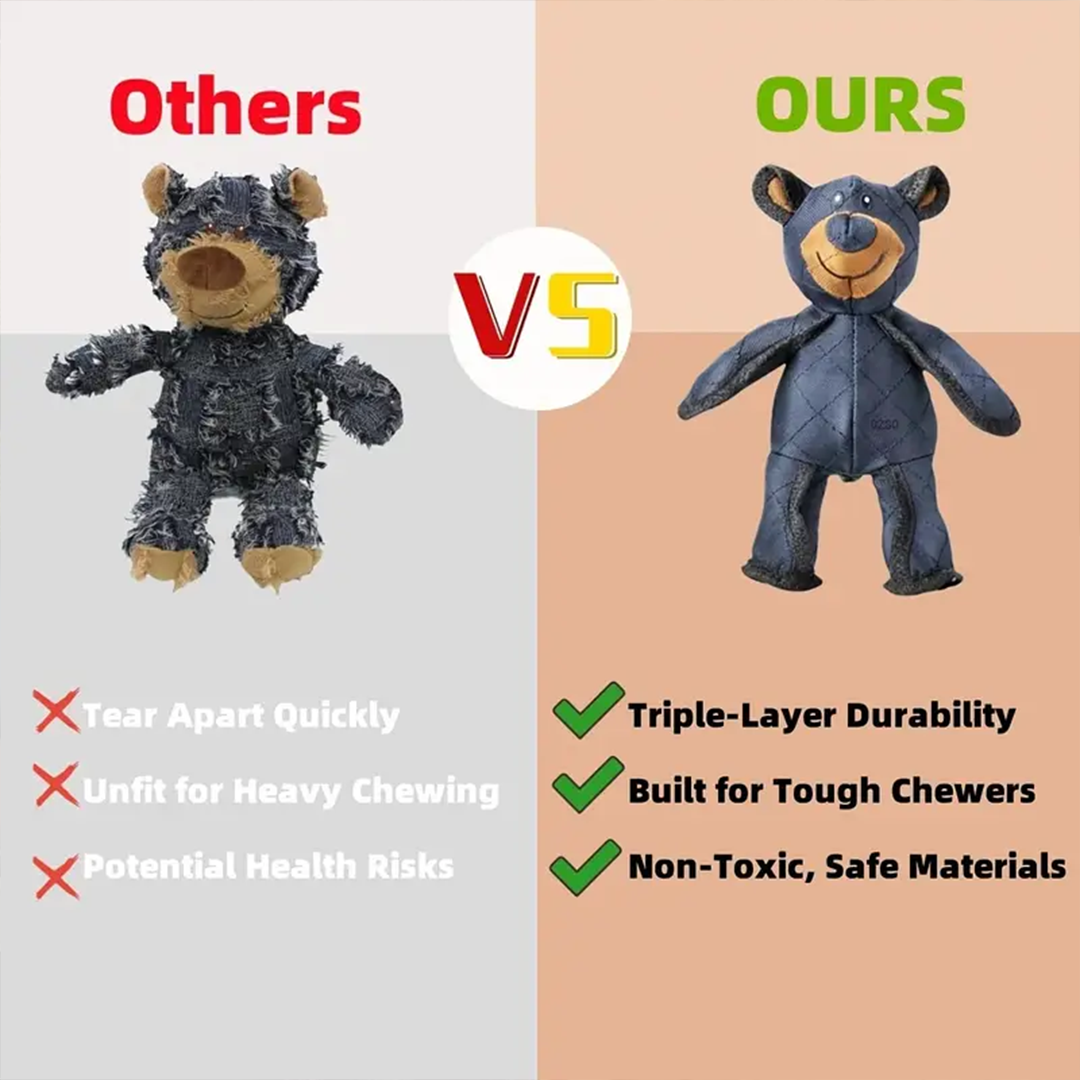 2025 New Mighty Bear Pet Toy For Heavy Chewers