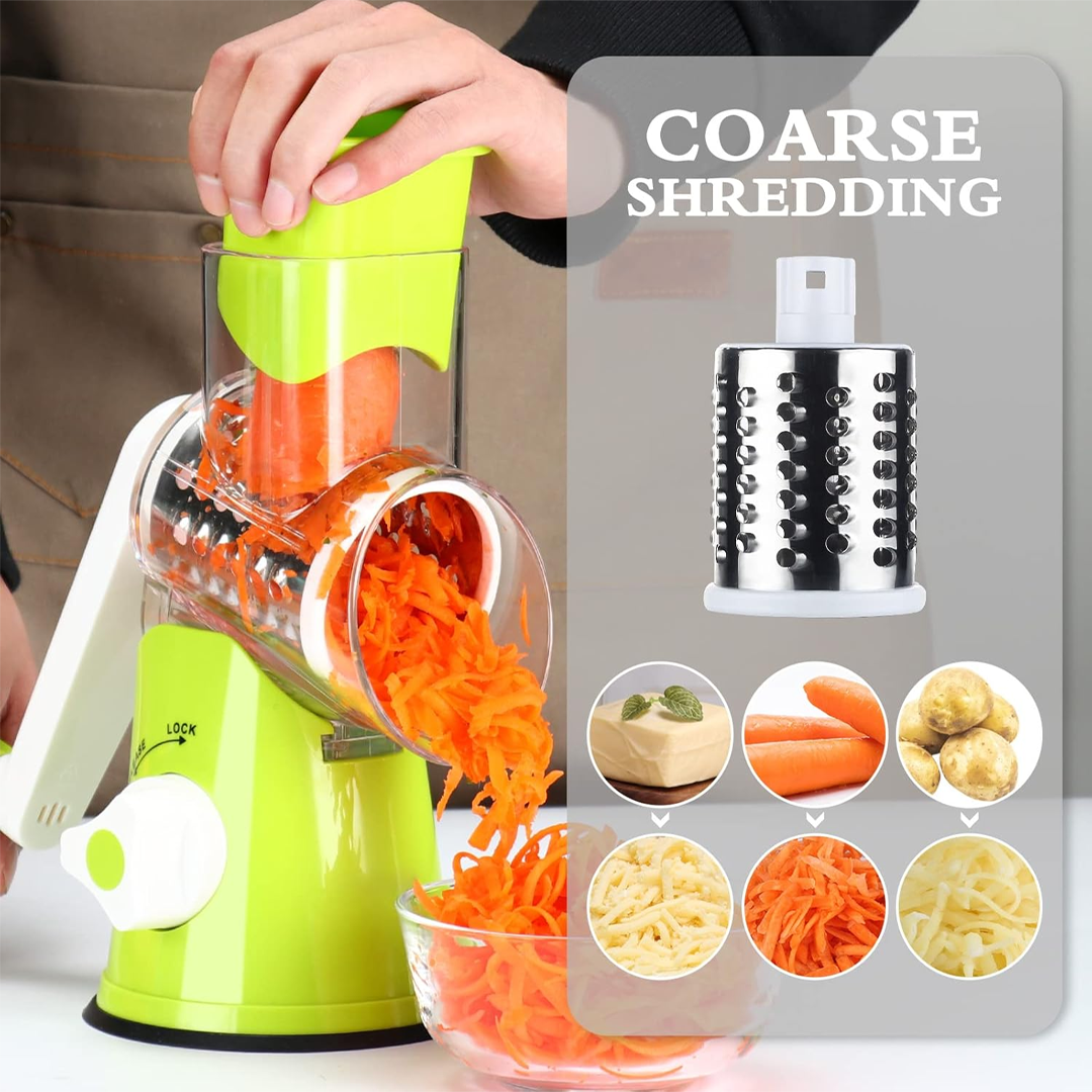 3 in 1 Rotary Cheese Grater Vegetable Slicer