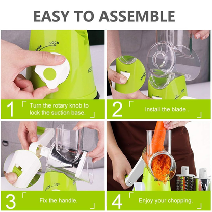 3 in 1 Rotary Cheese Grater Vegetable Slicer